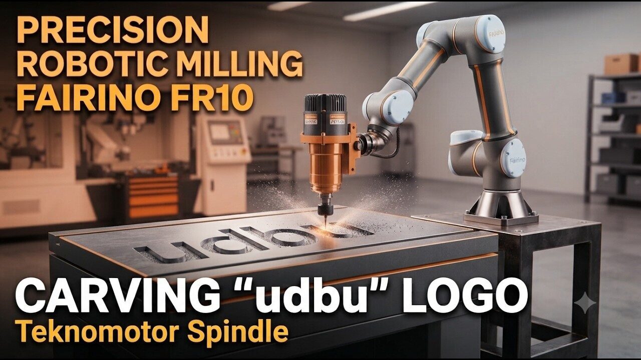 Precision Robotic Milling: Fairino FR10 Cobot with Teknomotor Spindle on TR-320FF
